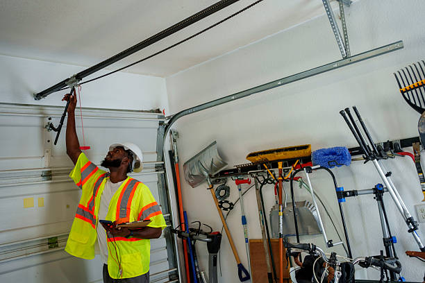 Professional Garage Door Panel Replacement technician working in Schaumburg, IL